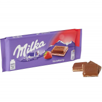 Milka Chocolate Recheado Strawberry Yogurt 100G na Amazon
