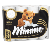 Mimmo Papel Higiênico Folha Tripla, 20m, Leve 24 Pague 22 Rolos na Amazon
