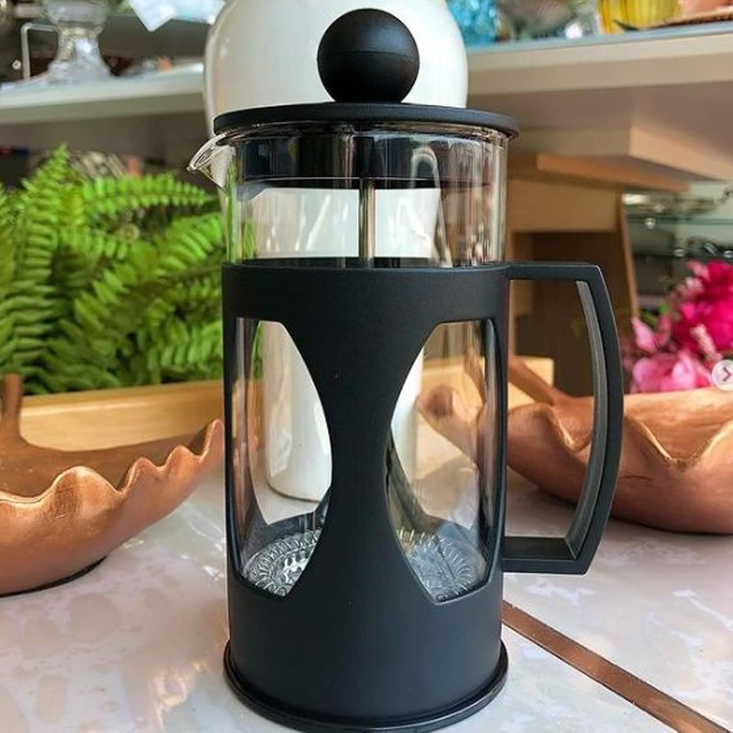 Mimo Style Cafeteira Prensa Francesa, Capacidade Para 350 ml, Com Haste e Alça, Resistente, Suporta Altas e Baixas Temperaturas (-20 °C a 180 °C), Excelente Sistema de Filtragem na Amazon