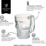 Mimo Style Caneca de Chopp em Formato de Caveira, Vidro Transparente 350 ml. Clássica, Moderna e Durável. Ideal Para Chopp, Cerveja e Outros Tipos de Bebidas, Pode ir à Máquina de Lava-Louças na Amazon