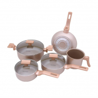 Mimo Style Conjunto 5 Panelas Sartin Cook Estrutura Em Alumínio Revestida Em Cerâmica na Amazon