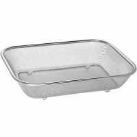 Mimo Style Escorredor De Aço Inoxidável Multiuso Retangular 29 Cm Com Malha De Aço Côncava na Amazon