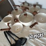 Mimo Style, Jogo de Panelas Cerâmica 10 Peças Indução Pratic Cook Marmol na Amazon