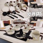 Mimo Style, Jogo de Panelas Cerâmica 10 Peças Indução Pratic Cook Marmol na Amazon