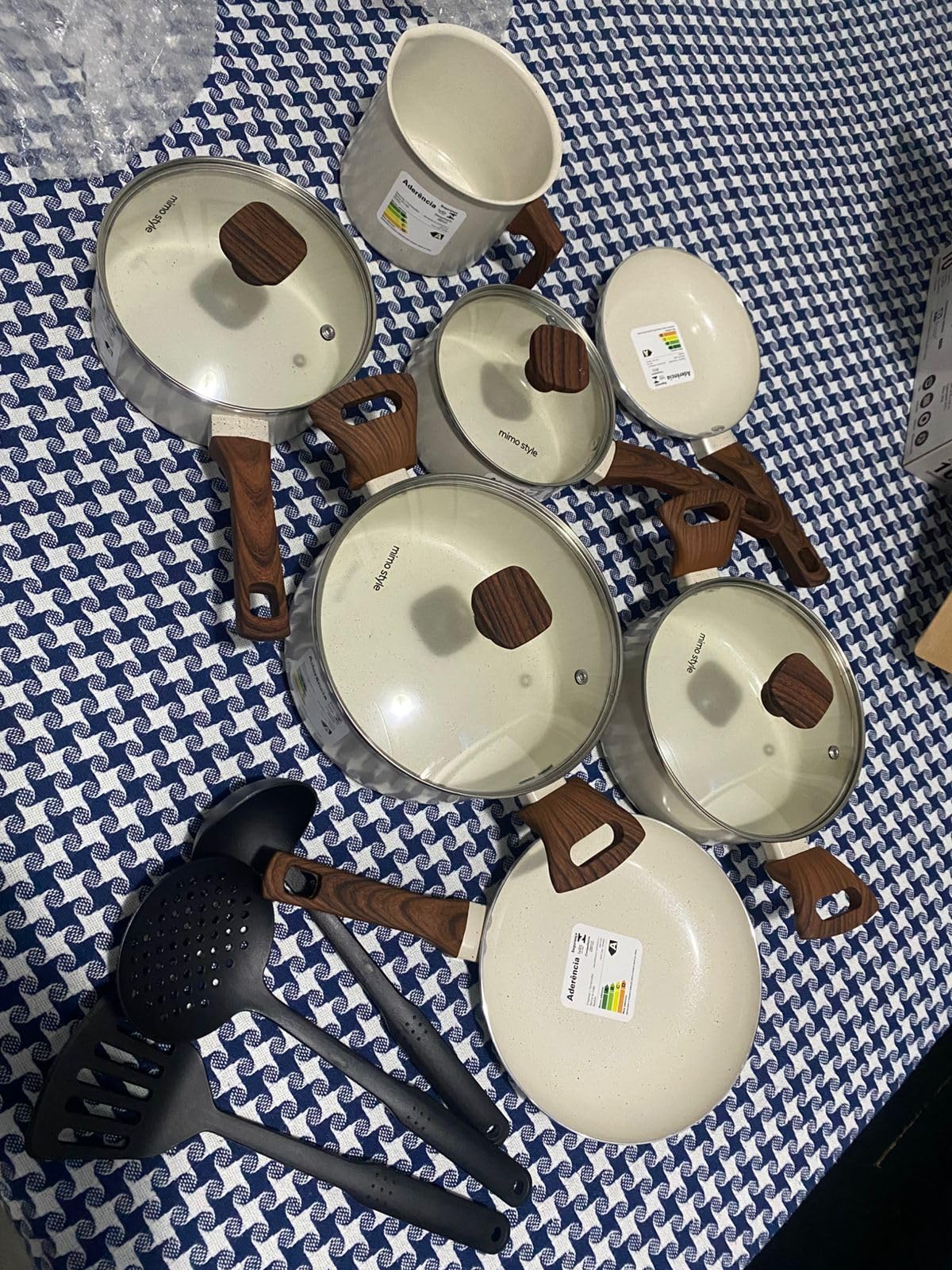Mimo Style, Jogo de Panelas Cerâmica 10 Peças Indução Pratic Cook Marmol na Amazon
