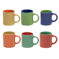 Mimo Style Mini Canecas Para Café Com 6 Peças Multicolor, Cerâmica (Colorida - 100ml) na Amazon
