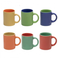 Mimo Style Mini Canecas Para Café Com 6 Peças Multicolor Colorida - 100ml na Amazon