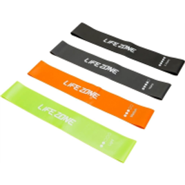 Mini Band Kit com 4 intensidades Leve Moderado Forte e Extra Forte - Life Zone na Americanas