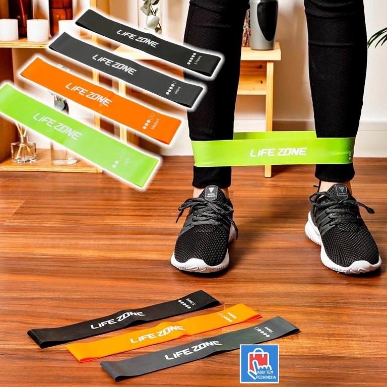 Mini Band Kit com 4 intensidades Leve, Moderado, Forte e Extra Forte – Life Zone na Americanas