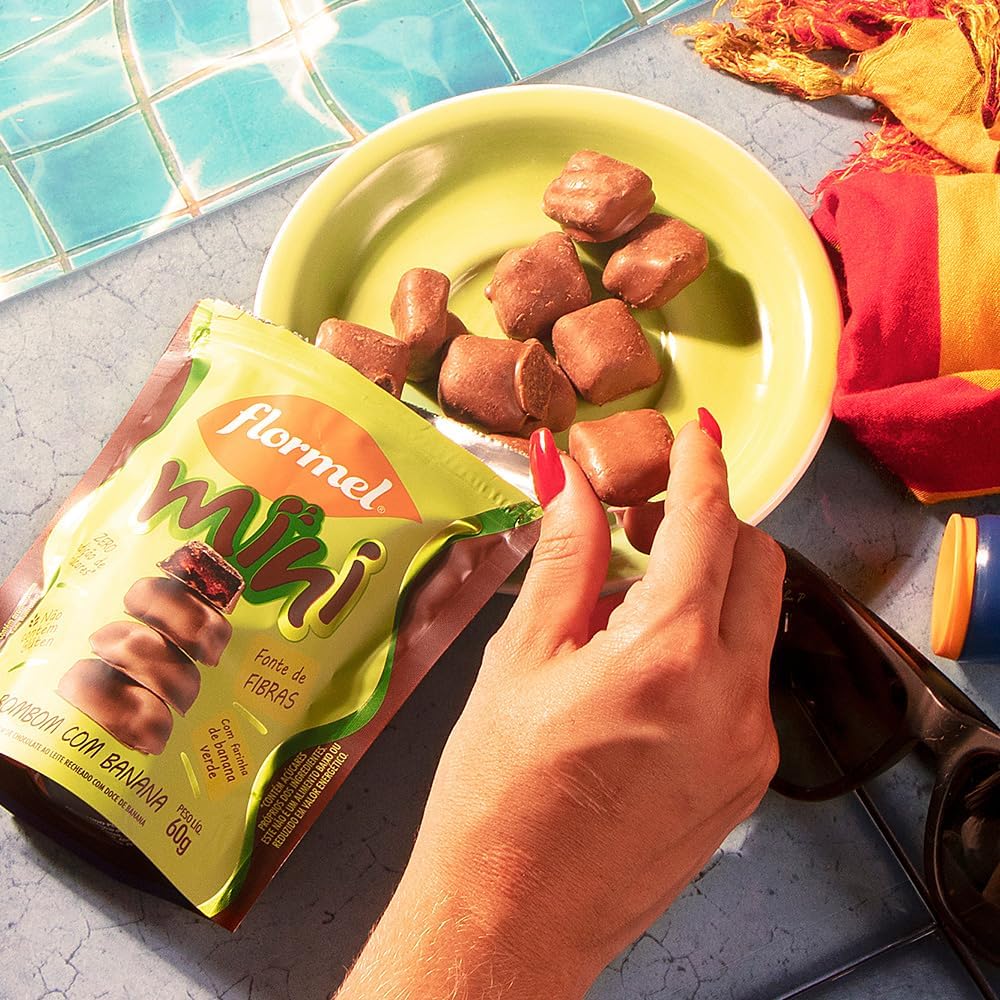 Mini Bombom com Banana FLORMEL Zero Açúcar 60 Gramas na Amazon