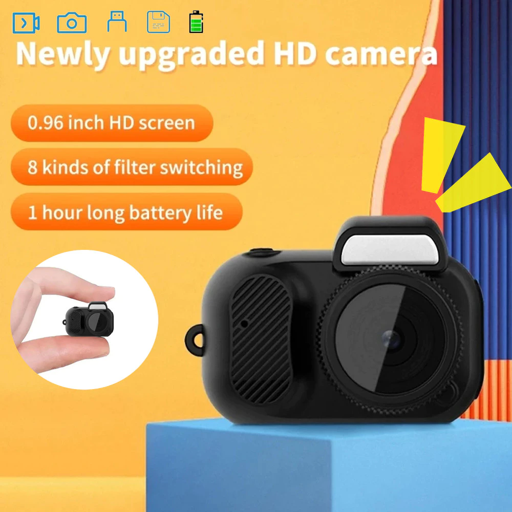 Mini Câmera Com Tela Para Uso Interno E Externo Em Casa Esporte HD 1080p Portátil Vintage Muito Pequeno Suporte Gravador De Vídeo Cartão TF na Shopee