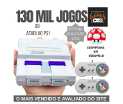Mini Console Retro Super Nintendo com 130 mil jogos + 2 Controles Super 3D Games na Amazon