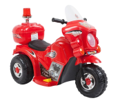 Mini Moto Elétrica 6v Polícia Menina Com Luz Som E Baú (Vermelho) na Amazon