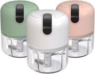 Mini Processador Alimentos Elétrico 250ml Sem Fio – Tritura Alho, Pimenta, Frutas e Legumes – Praticidade na Cozinha Diária – PARRON (Branco) na Amazon