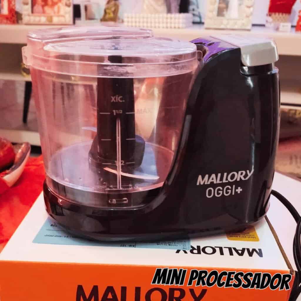 Mini Processador Mallory New Oggi – 150W, 350ml, Corte, Trituração e Moagem, Pés Antiderrapantes, Sistema de Segurança na Amazon