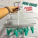 Mini Varal Redondo com 16 Prendedores na Verde, LAV6810, Flash Limp na Amazon