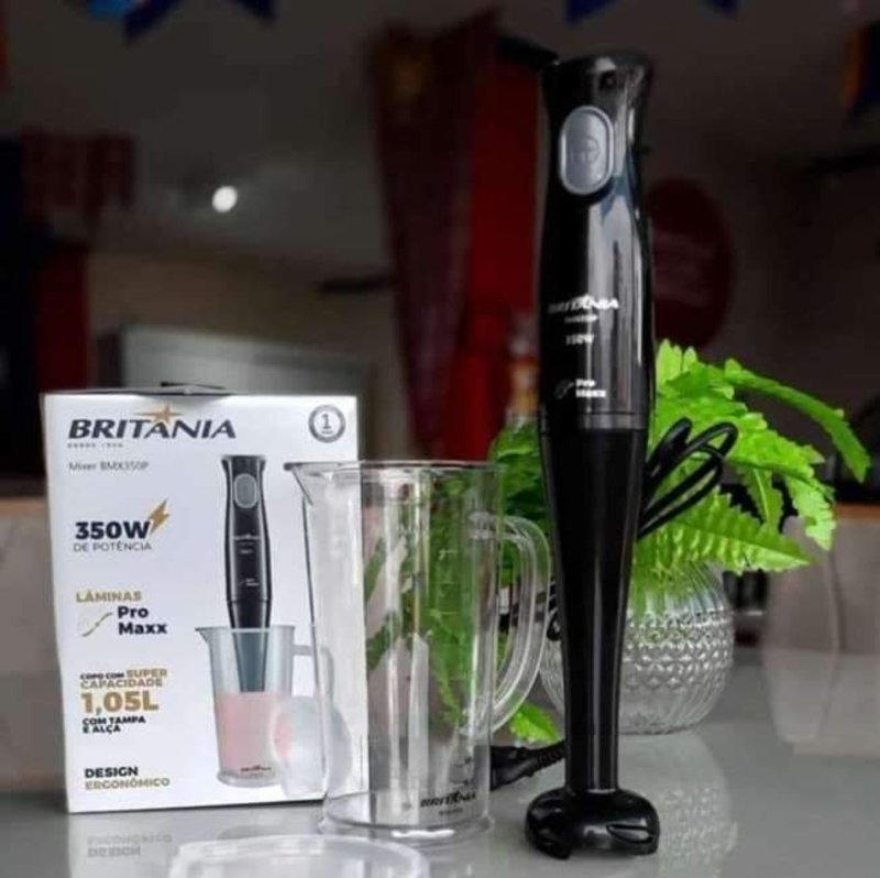 Mixer Britânia BMX350P 3 em 1 Preto 127V na Amazon