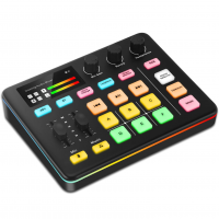 Mixer De Audio Para Gaming, Painel De Controle RGB, Mixer De TransferêNcia Para Pc Com XLR... na Amazon