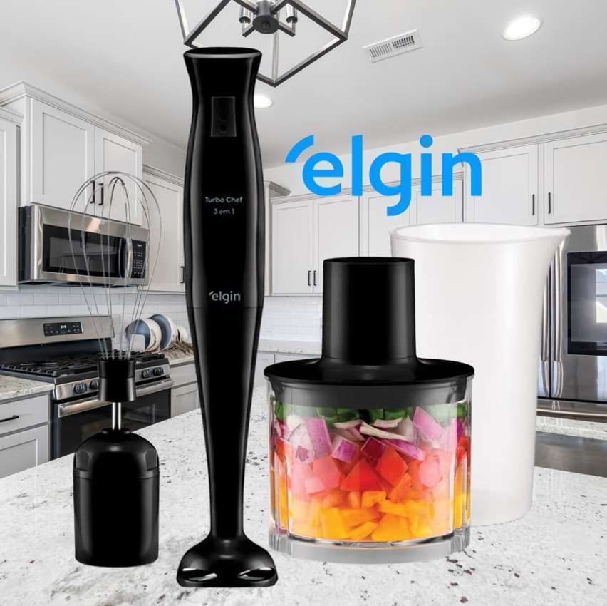 Mixer Turbo Chef 3 em 1 Elgin, 42MIX2002000, 220V, Preto, 200W na Amazon