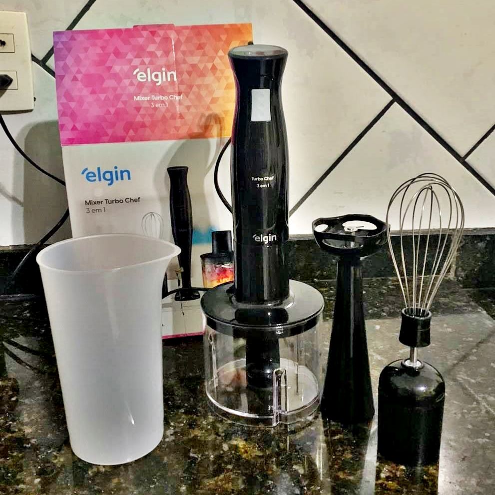 Mixer Vertical Turbo Chef Elgin 3 em 1 200W Preto 220v na Amazon