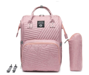 Mochila Bolsa Feminina Maternidade Bebê Mamãe Lequeen Porta Mamadeira Térmico na Amazon