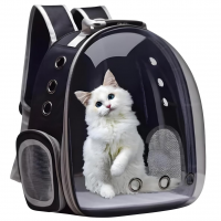 Mochila De Transporte Para Pets Cachorros E Gatos Com Ventilação Transparente na Amazon