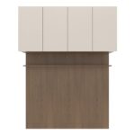 Módulo Ponte 140 Bartira Lugano com 4 Portas e 2 Prateleiras Casal – Avelã/Capuccino na Casas Bahia