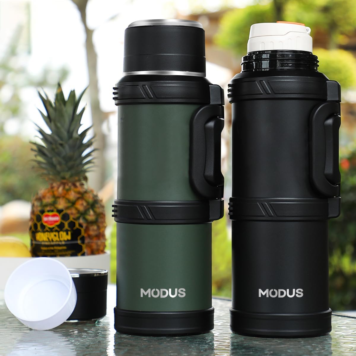 MODUS Garrafa Térmica De Aço Inoxidável Com Isolamento A Vácuo De Grande Capacidade 2400ML (Verde Exército) na Amazon