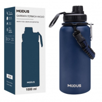 MODUS Garrafa Térmica Esportiva De Aço Inoxidável Com Isolamento A Vácuo De 1000ML (Azul) na Amazon