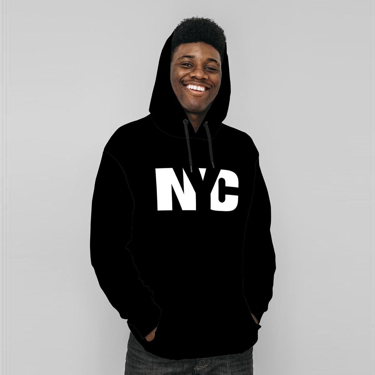 Moletom Blusa de Frio Masculina Fechada NYC Flanelada Quente Pro Frio Macia na Netshoes