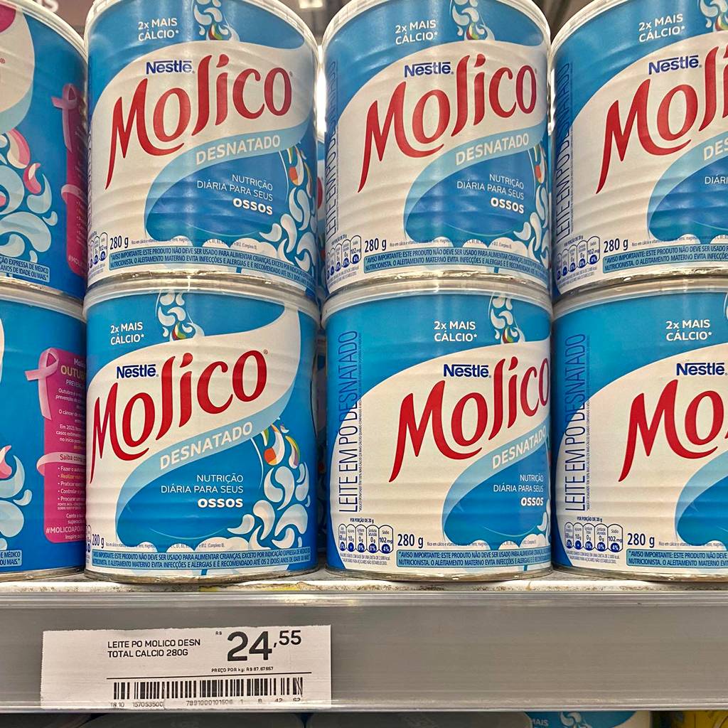 Molico – Leite em Pó, Desnatado, Nutrição diária para seus ossos, 280g na Amazon