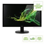 Monitor Acer 21.5′ LED TN Full HD com Design Ergonômico e EcoDisplay 60Hz 5ms HDMI K222HQL na Acer