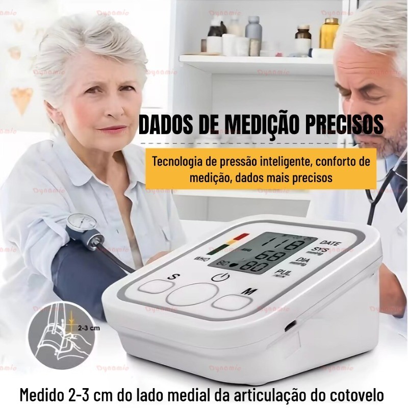 Monitor digital de pressão arterial de braço totalmente automático Com função de memória na Shopee