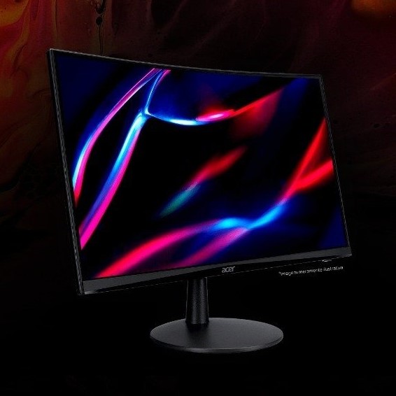 Monitor Gamer Acer Nitro 23.6 LED Full HD, Curvo, 75 Hz, 1ms, HDMI e VGA, FreeSync Premium, VESA – ED240Q na KaBuM!