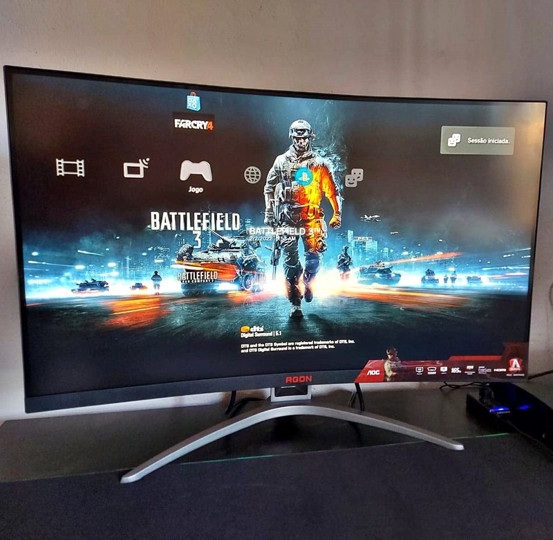 Monitor Gamer AOC Agon 32″ Curvo 165Hz 1ms FreeSync AG323FCXE na Amazon