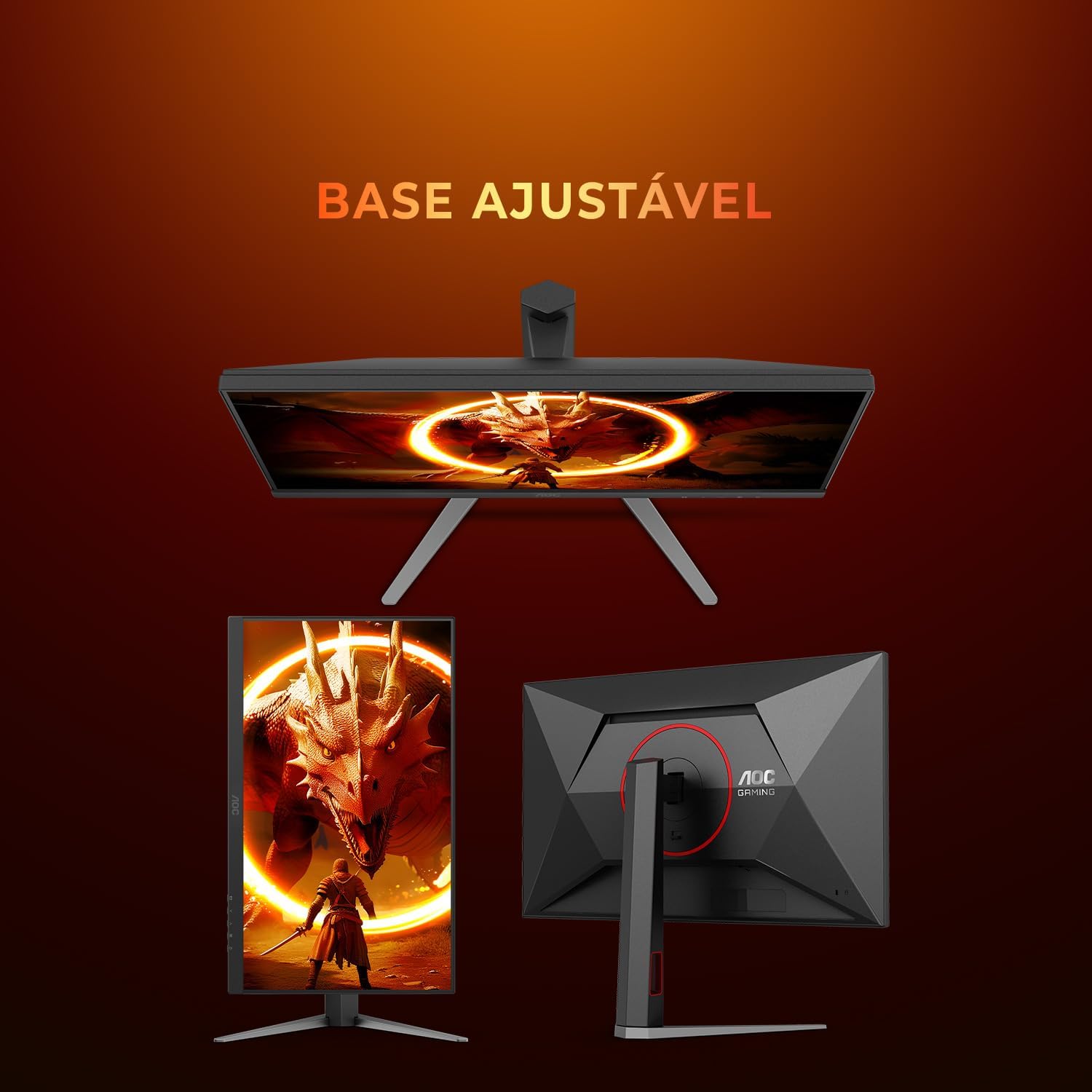 Monitor Gamer AOC AGON QUAD 27″ QHD 180Hz 0.5ms IPS HDR10 Base Ajustável Q27G4F na Amazon