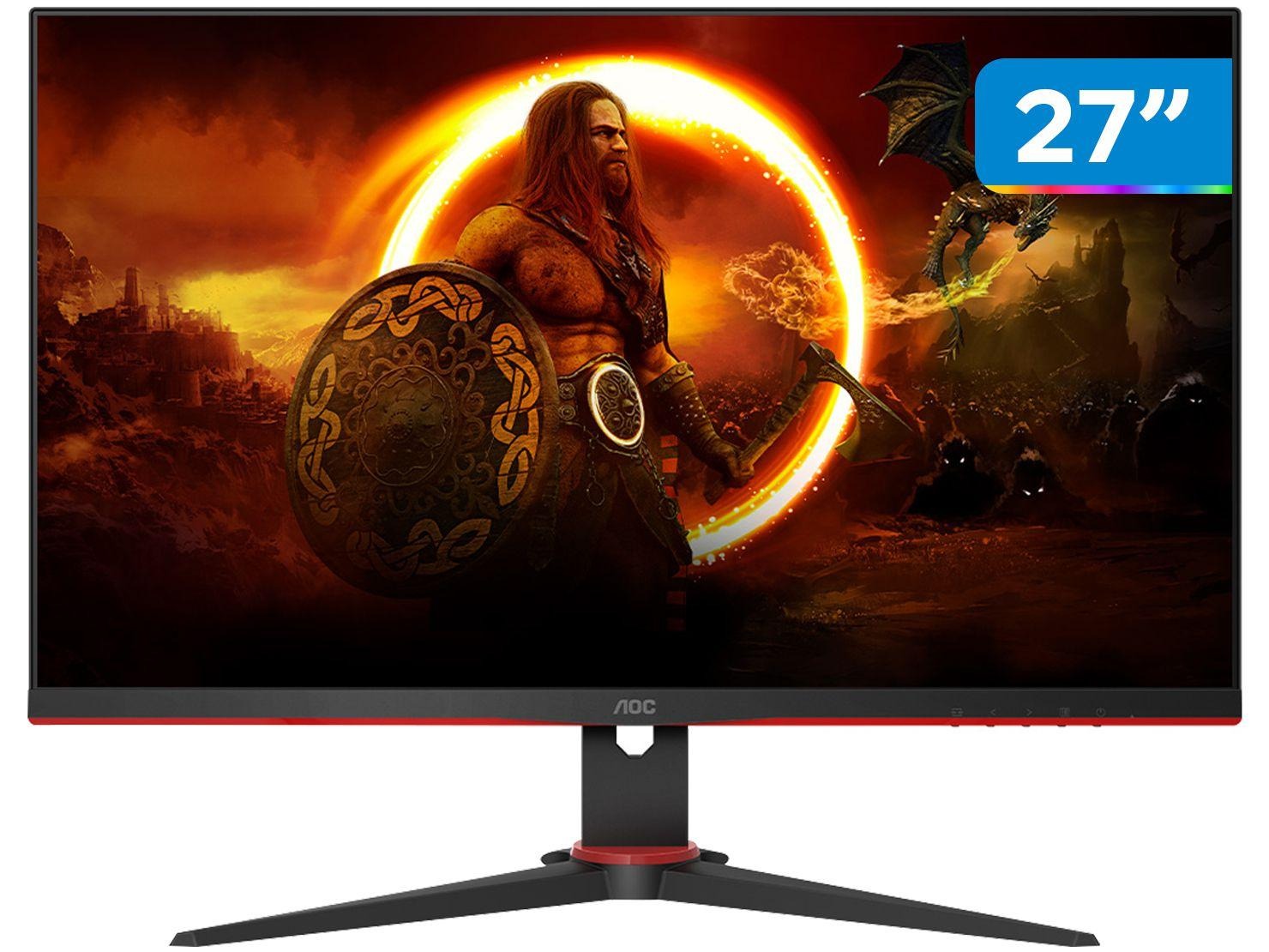 Monitor Gamer AOC Hero 27″ 165Hz 1ms Ajuste de Altura 27G2S/BK na Amazon