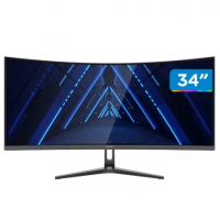 Monitor Gamer Curvo 34" 180Hz 1ms Full HD R1500 Legacy GW34WQ180 2 HDMI 2 DisplayPort na Aliexpress