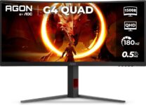 Monitor Gamer Curvo AOC AGON QUAD 34″ Ultrawide WQHD 180Hz 0,5ms Base Ajustável U34G4C na Amazon
