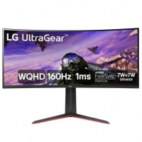 Monitor Gamer Curvo LG UltraGear LG 34", UltraWide, 160Hz, WQHD, 1ms, DisplayPort E HDMI - 34GP63A-B na KaBuM!