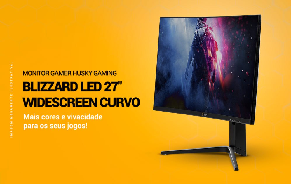 Monitor Gamer Husky Blizzard 27′ LED Full HD, 240Hz, 1ms, HDMI e DisplayPort, 96% sRGB, Adaptive Sync, Ajuste de Altura – HGMT006 na KaBuM!