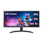 Monitor Gamer LG 26 IPS, Ultra Wide, 75Hz, Full HD, 1ms, FreeSync Premium, HDR 10, 99% sRGB, HDMI, VESA - 26WQ500 na Amazon