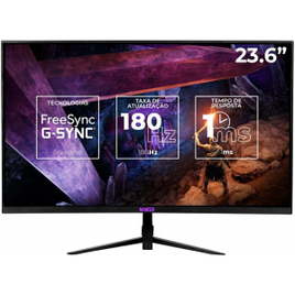 Monitor Gamer Mancer Valak 23.6" VA Curvo FHD 1ms 180Hz FreeSync e G-Sync HDMI/DP MCR-VLK24-BL01 na Amazon
