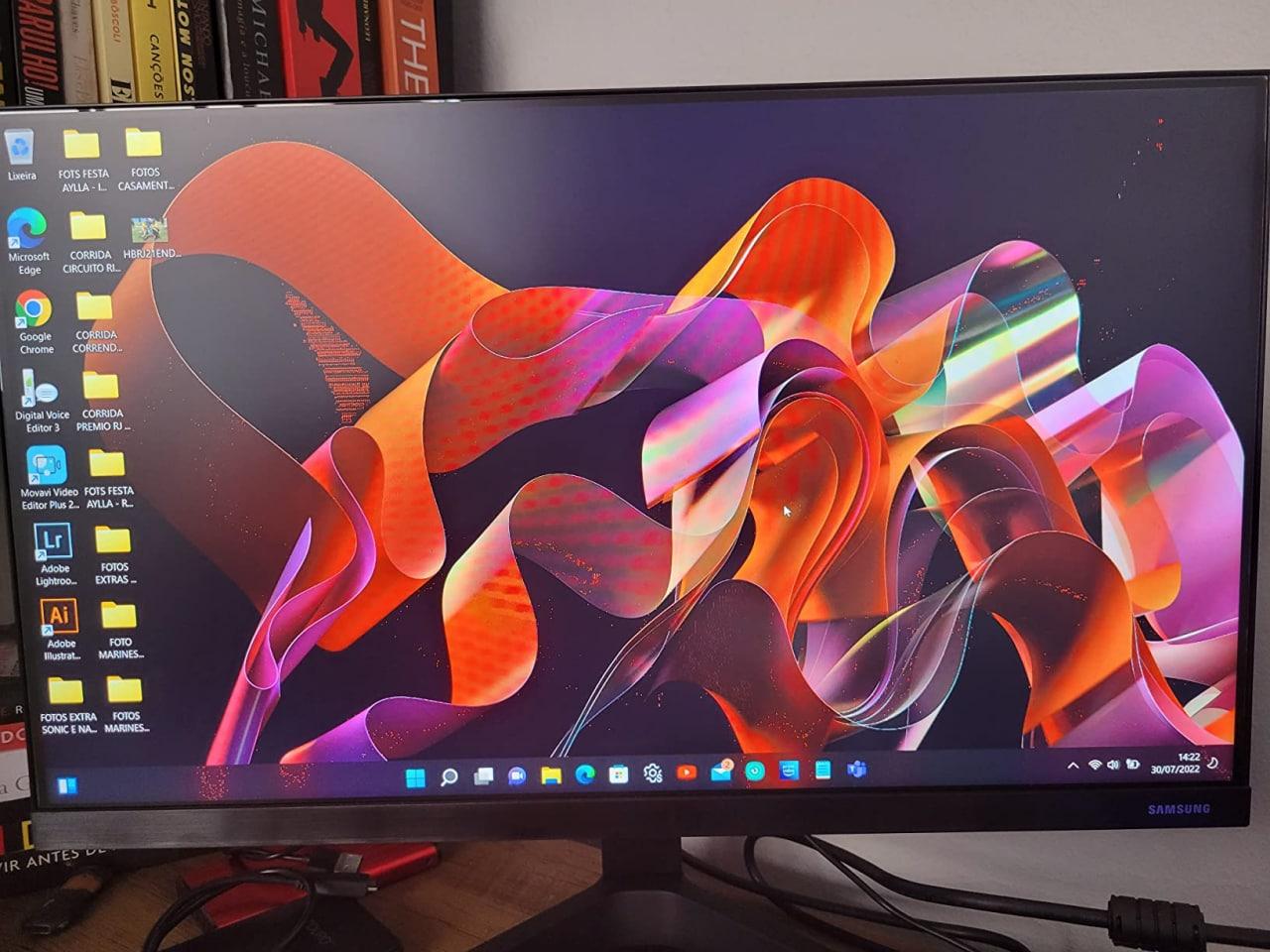 Monitor Gamer Samsung 22″ FHD,75Hz, HDMI, VGA, Freesync, Preto, Série T350 na Amazon