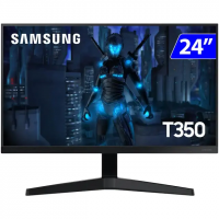 Monitor Gamer Samsung 24" Full HD 75Hz HDMI VGA Freesync LF24T350FHLMZD - Preto - Bivolt na Gazin