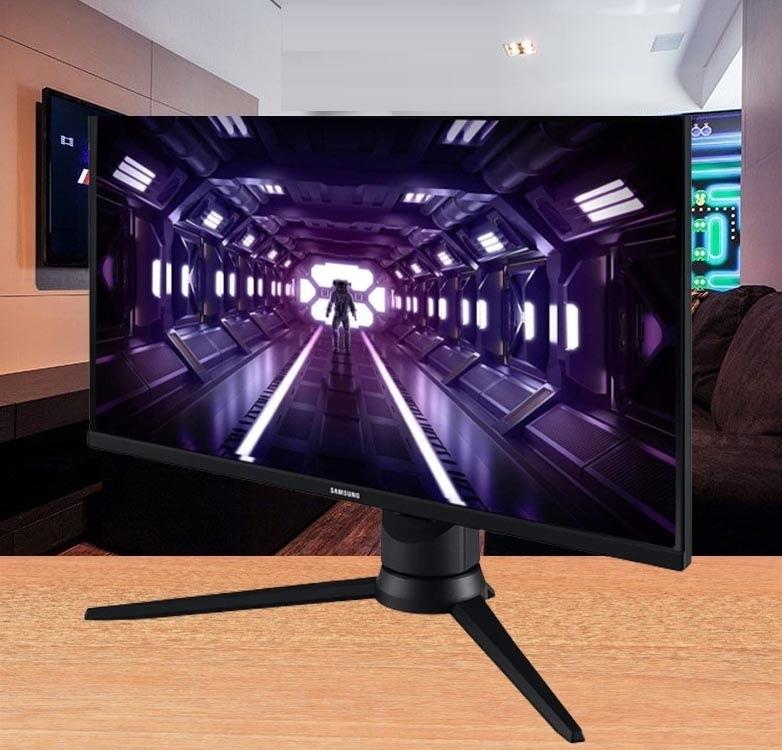 Monitor Gamer Samsung Odyssey 27″, FHD, 144 Hz, 1ms, com ajuste de altura, HDMI, DP, VGA, Freesync, Preto, Série G3 na Amazon
