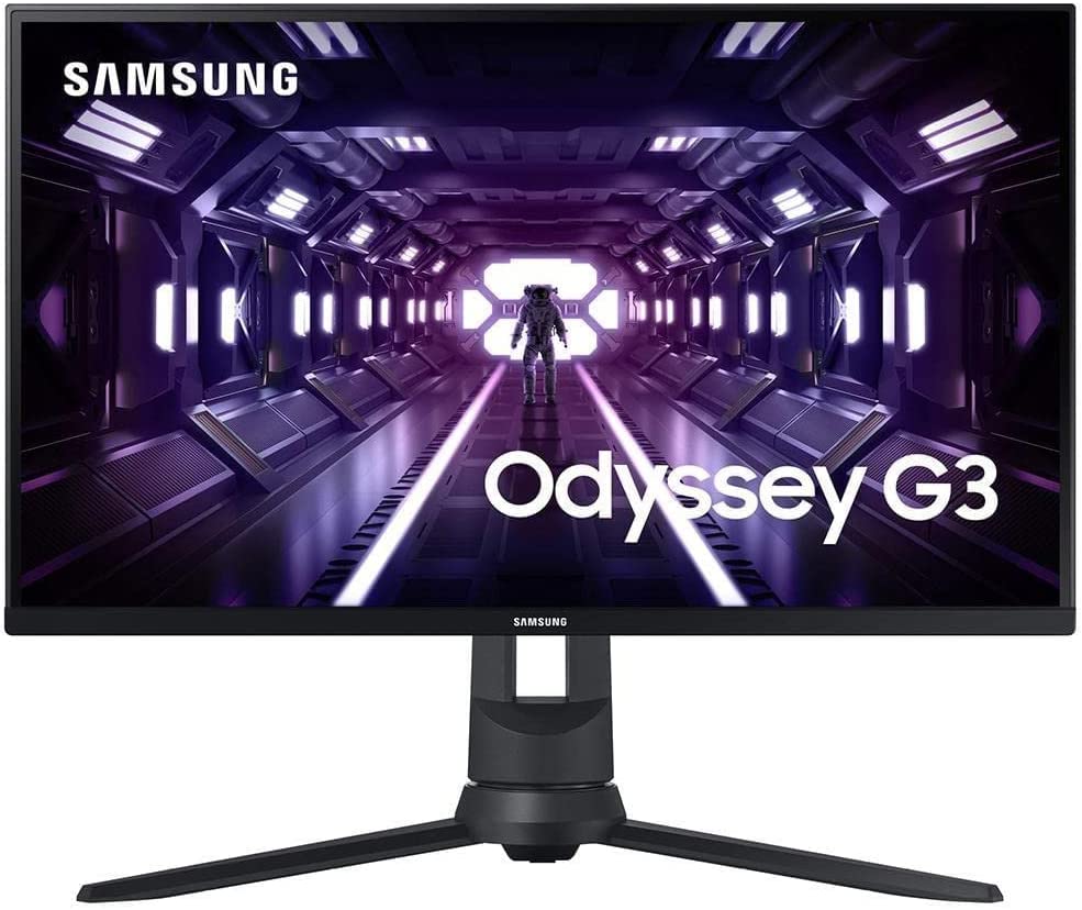 Monitor Gamer Samsung Odyssey 27″, FHD, 144 Hz, 1ms, com ajuste de altura, HDMI, DP, VGA, Freesync, Preto, Série G3 na Amazon