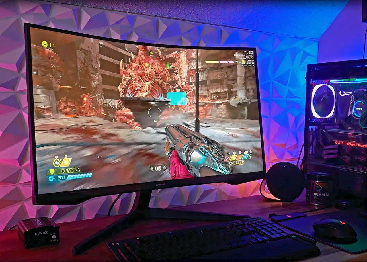 Monitor Gamer Samsung Odyssey G5 27, Qhd, 165hz Cor Preto na Amazon