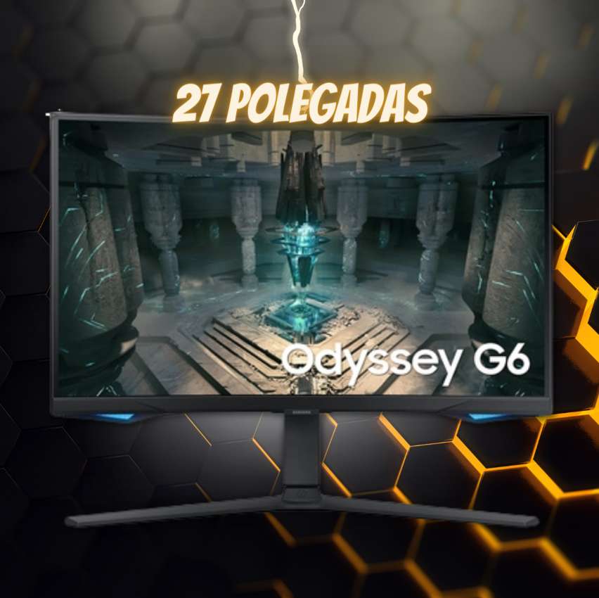 Monitor Gamer Samsung Odyssey G6 Curvo 27 LED 2K QHD, 240 Hz, 1ms, HDMI e DisplayPort, HDR, FreeSync Premium – LS27BG650ELXZD na KaBuM!