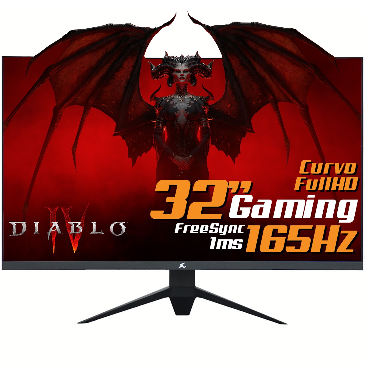 Monitor Gamer SuperFrame Precision Ultra Curvo, 31.5 Pol, Full HD, 165Hz, 1ms, HDMI/DP, SFP3212FHD na Terabyte Shop
